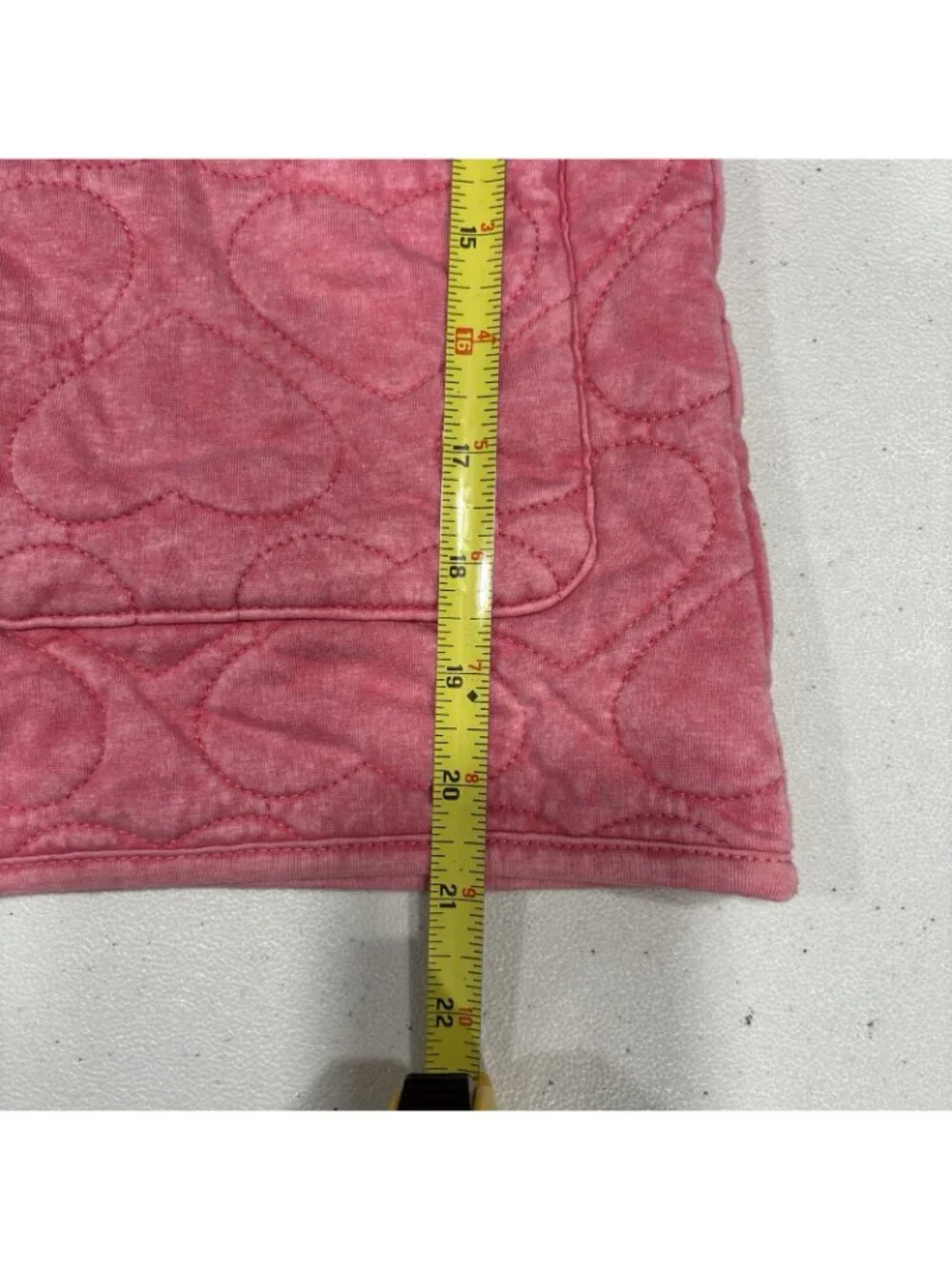 Lucky Brand Heart Quilted Pink Full Zip Hooded Jacket Size L 14/16